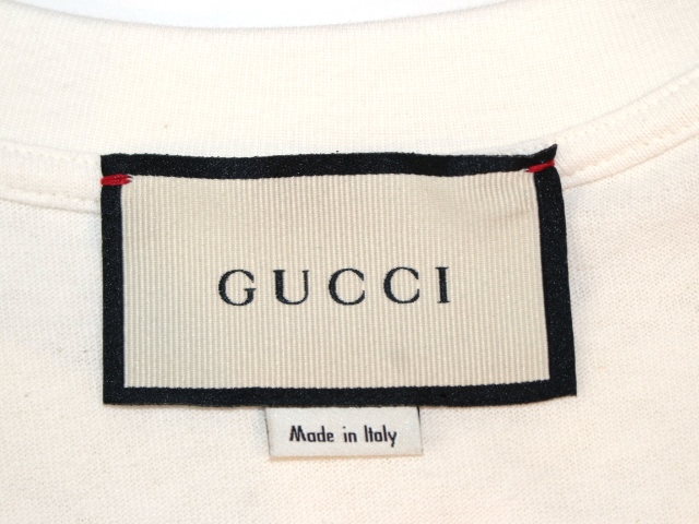 GUCCI グッチ Tシャツ レディースS アイボリー コットン 580762 (2148103169328) 【200】