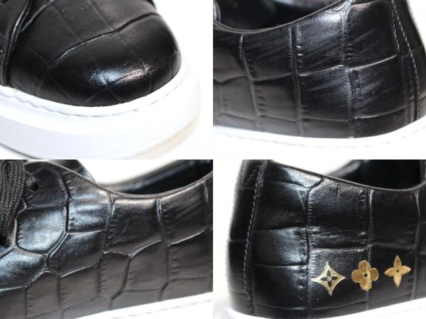 ルイヴィトン ビバリーヒルズライン クロコ レザー スニーカー 6 クロコ LOUIS VUITTON ルイ・ヴィトン スニーカー ビバリーヒルズライン