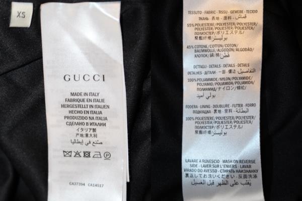 GUCCI グッチ ブルゾン メンズXS GGスター ブラック ポリエステル