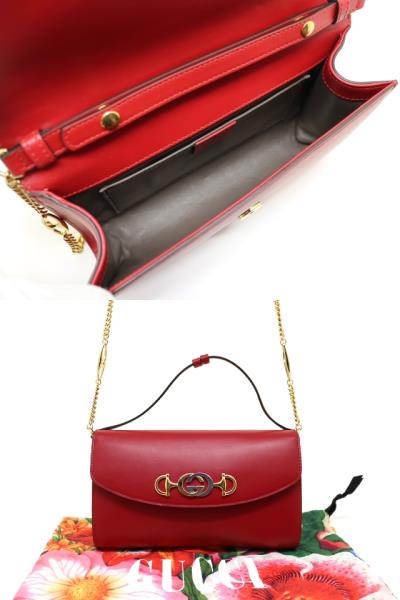 GUCCI グッチ バッグ ズゥミ 2wayチェーンショルダー レッド