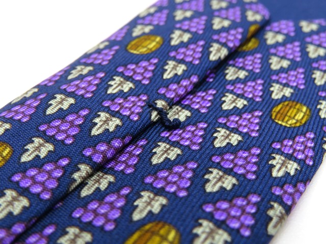 HERMES エルメス ネクタイ シルク ムラサキ パープル ブドウ HERMES エルメス ネクタイ シルク ムラサキ パープル ブドウ
