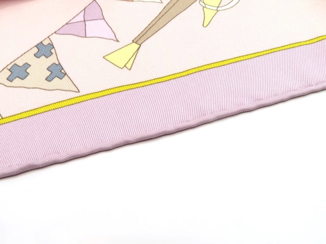 HERMES エルメス スカーフ カレ70 シルク ピンク かわいいお馬