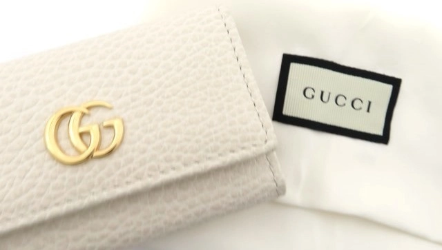 GUCCI グッチ 6連キーケース GGマーモント アイボリー レザー 【436