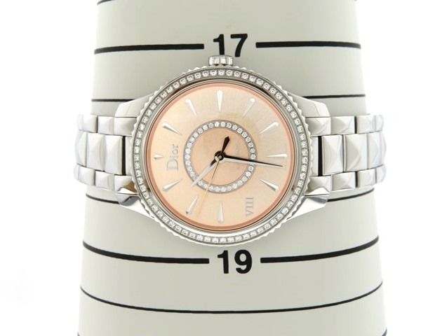 Dior ディオール モンテーニュ CD152510 ピンク文字盤 ベゼル