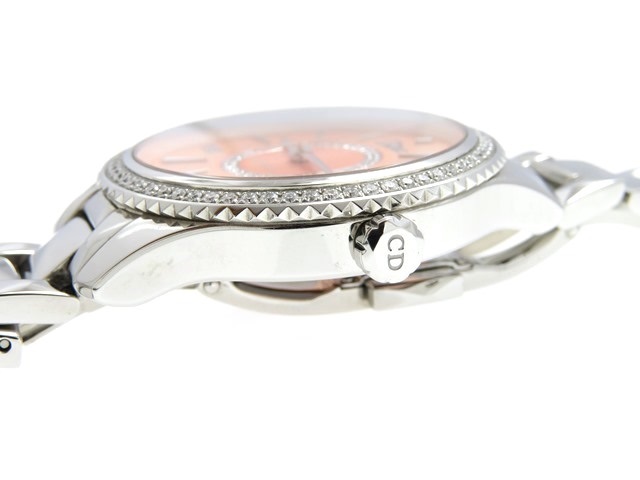 Dior ディオール モンテーニュ CD152510 ピンク文字盤 ベゼルダイヤ