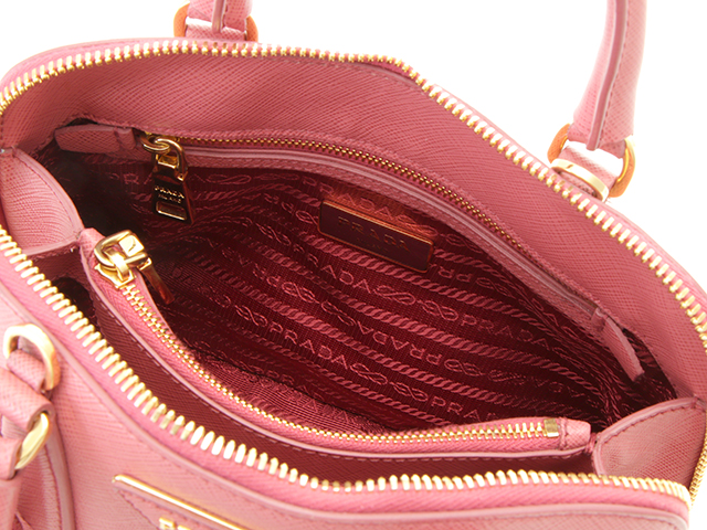 【当店限定販売】 PRADA プラダ ピンク 2wayハンドバッグ サフィアーノ ハンドバッグ