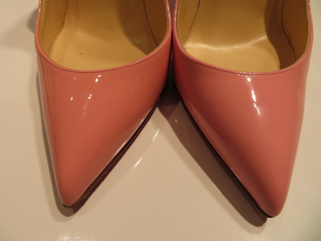 Christian Louboutin 　クリスチャン ルブタン 　パンプス　エナメル　ピンク　レディース 37　【432】