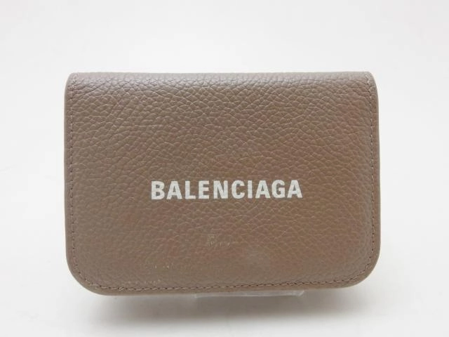 新品 バレンシアガ BALENCIAGA 3つ折り財布 キャッシュ ベージュ