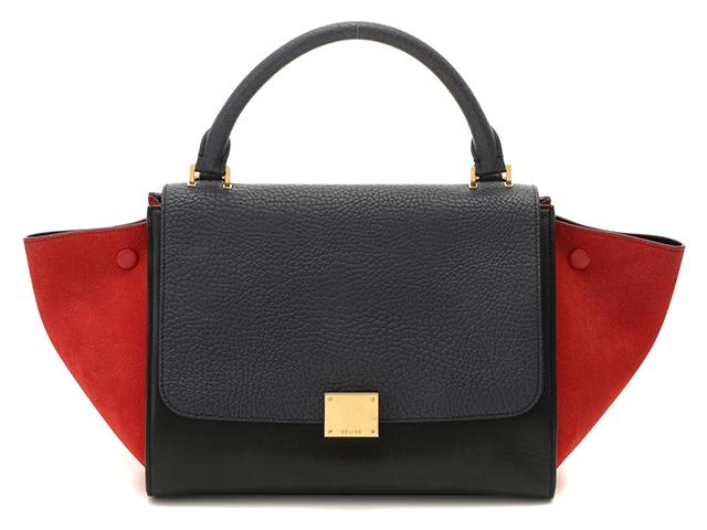 CELINE セリーヌ トラペース スモール 174683ZTB.27CA ネイビー/レッド ...